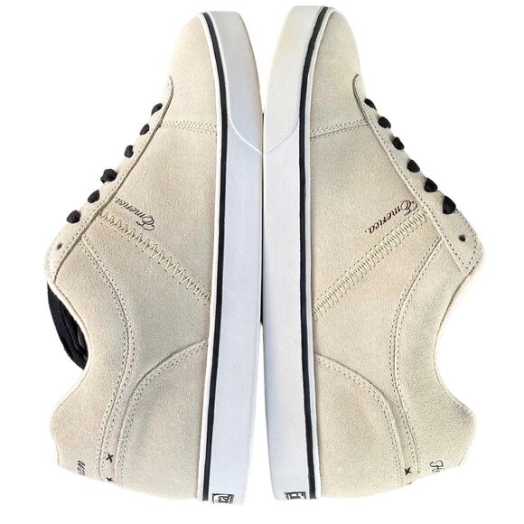 Vintage Emerica Herman 2 Skate Shoe Leather Suede Beige White Mens 13 NWT RARE - Picture 7 of 16